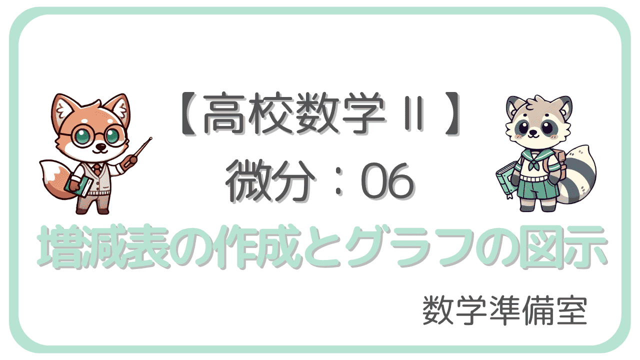 増減表の作成とグラフの図示